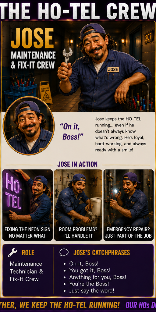 Jose official HO-TEL profile and action panel