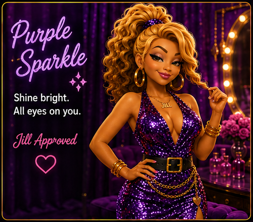 Purple Sparkle — Shine bright. All eyes on you.