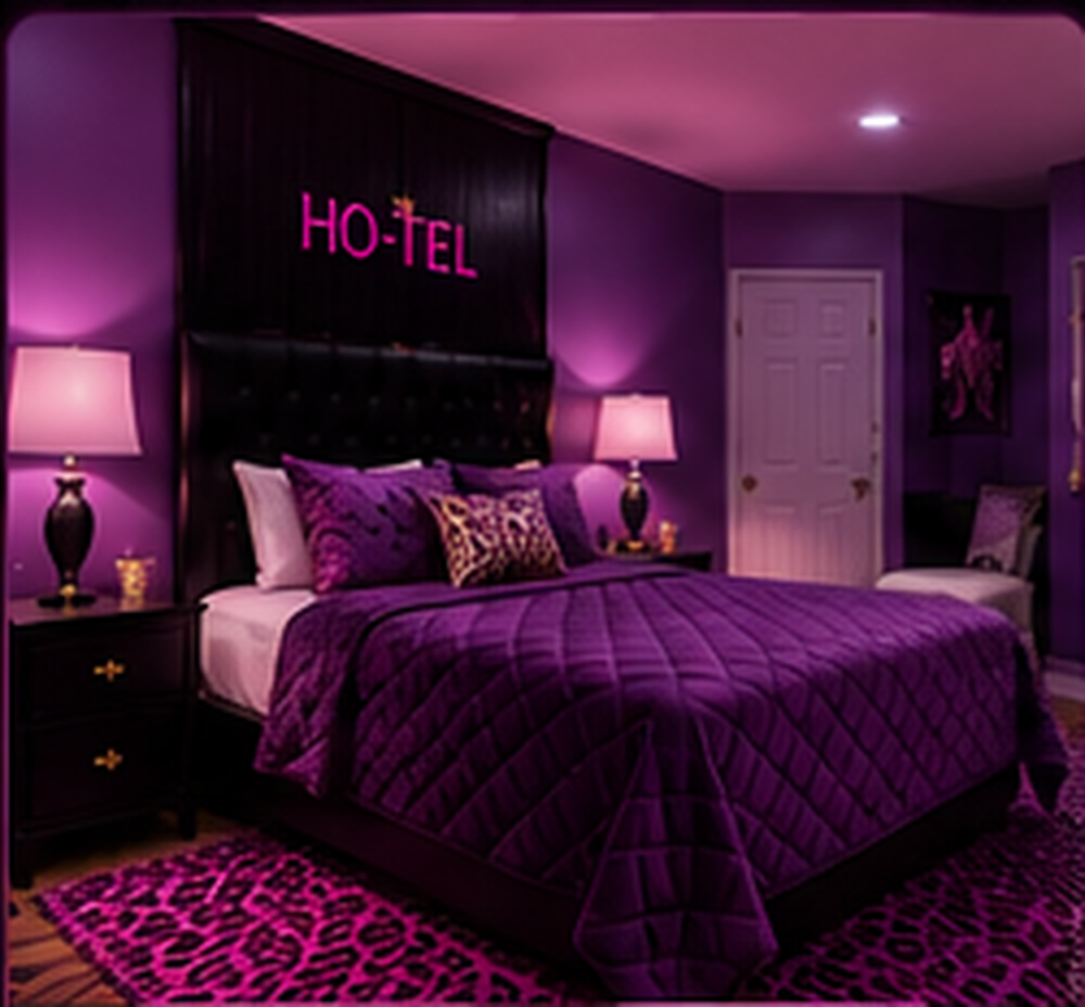 Classic King room at the fictional HO-TEL